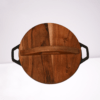 Cast Iron Wok 9" with Wood Base & Lid - Image 2