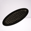 MAT BLACK OVAL PLATTER  013